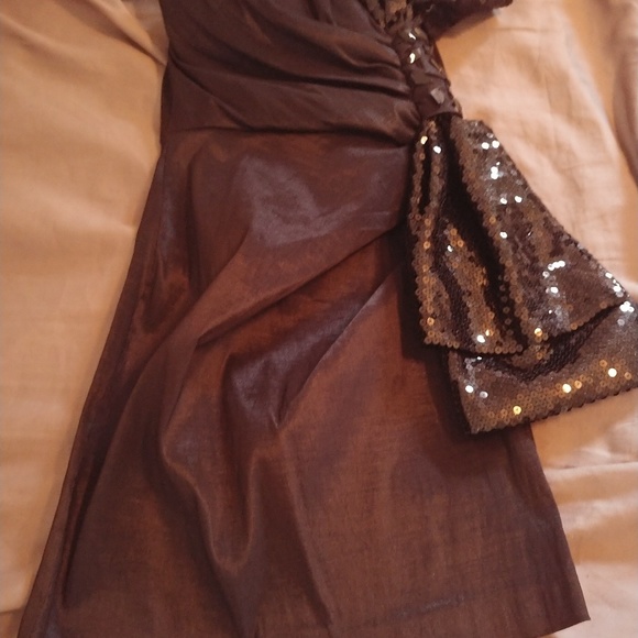 Black strapless dress with bow - Picture 4 of 4